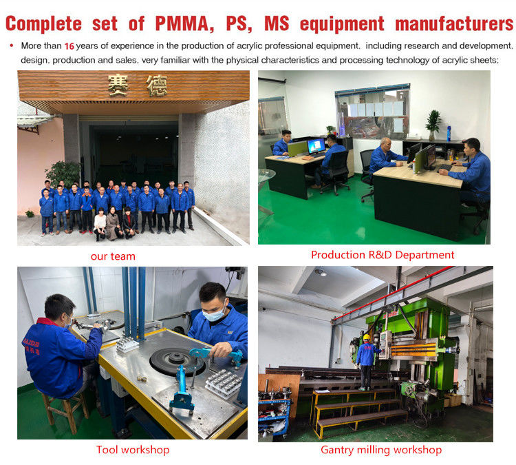 중국 공장 핫 판매 아크릴 닦기 기계와 미트레 45도 각도 베블