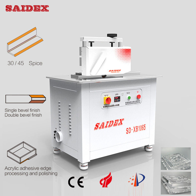 2.5kw 10A 전기 아크릴 정리 기계 길이는 1000mm 250kg 작은 45도 비벨링 둥근 가장자리 닦기 기계