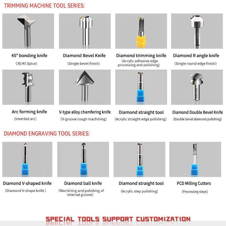 실용적인 CNC 프레싱 절단 도구 산업 아크릴 CNC 샴퍼 도구 아크릴 고속 절단