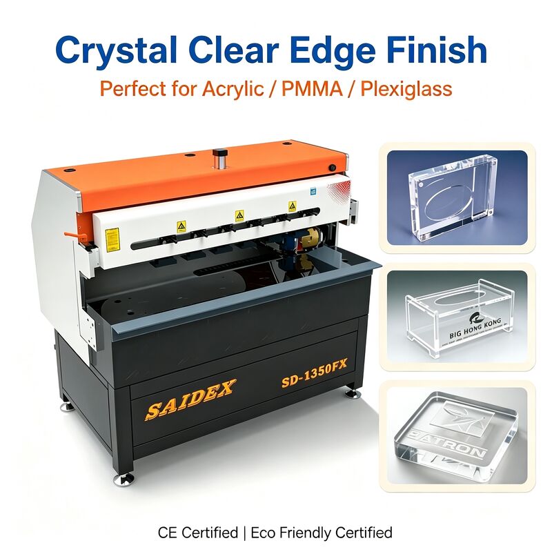 고속 0-2m/min 3.5kw 파워 아크릴 PMMA 닦기 기계 1350mm 작업 영역