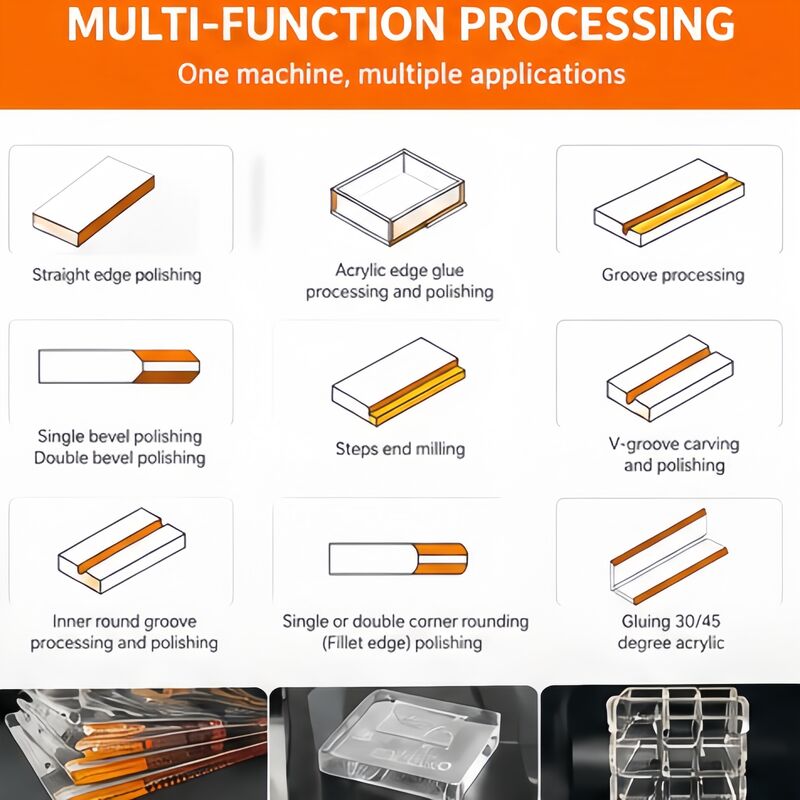 SD-XB1065 High Speed Precision Acrylic PS PMMA Trimming Machine 3kW Multi Edge Effect Polishing Equipment